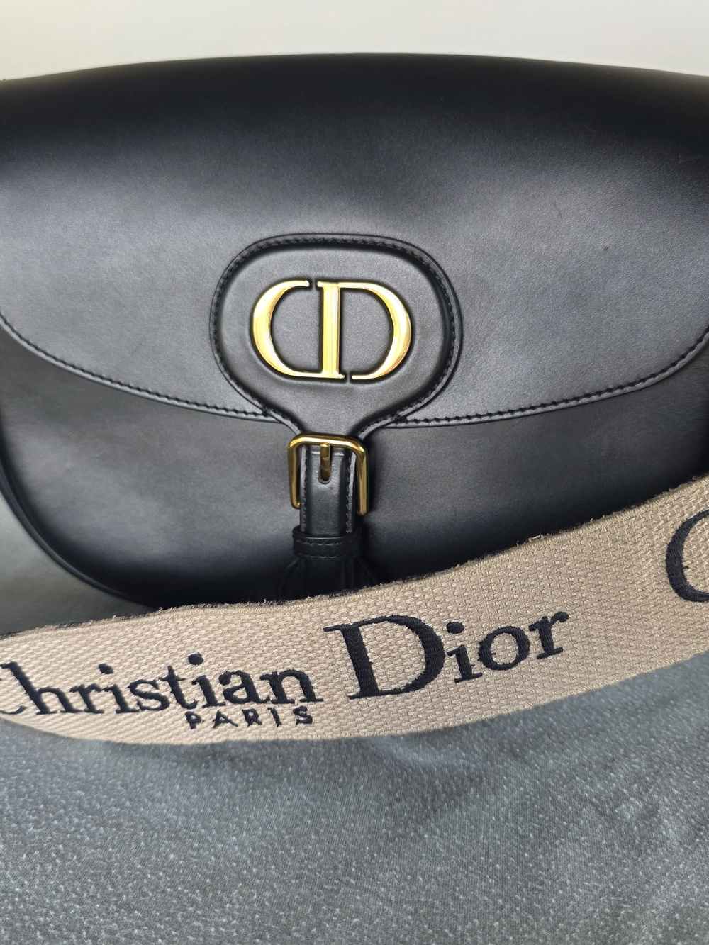 Dior Black CD Bobby Bag with Signature Strap - Picture 8 of 9